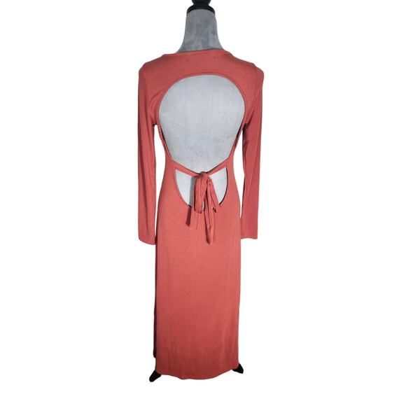Free People Beach Aubre Open-Back Essential Maxi Dress in Burnt Orange S - Picture 5 of 8